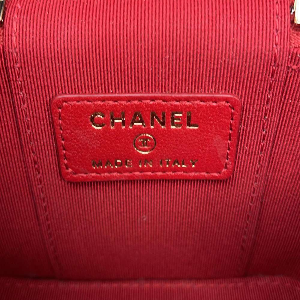 Chanel Accessory Bag Vanity Matelasse Lambskin Pouch Mark Coco - Picture 11 of 11